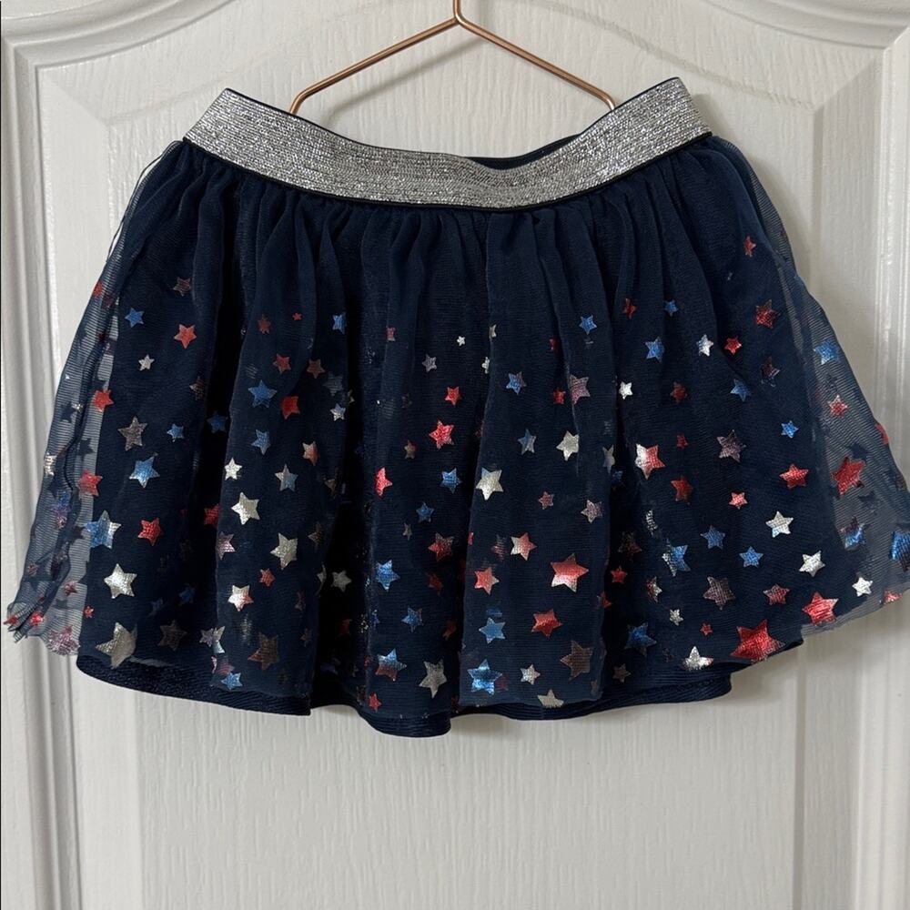 Celebrate Navy Blue 4th of july Star Tulle TuTu Skirt Size 2T